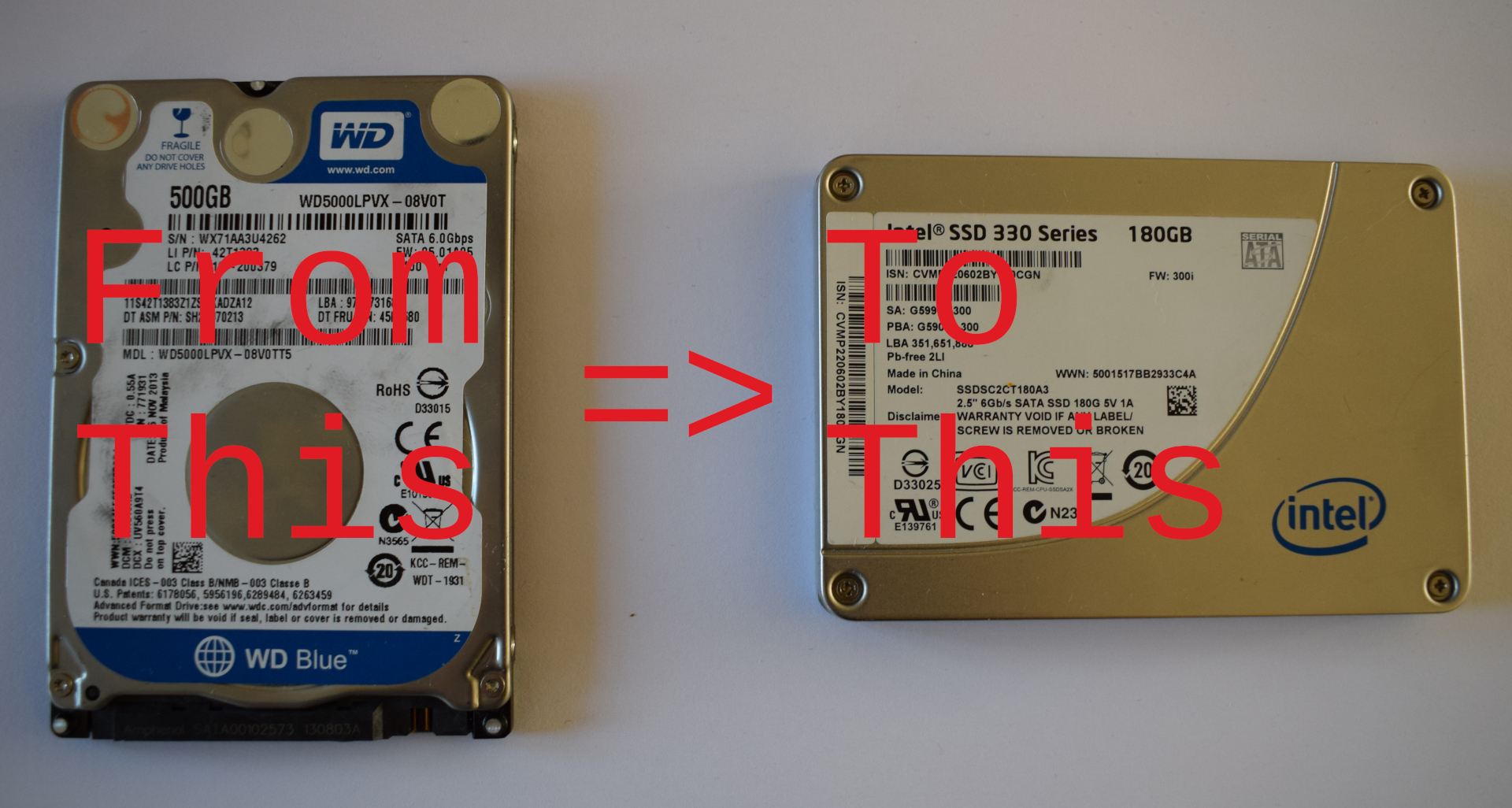From Hard drive to SSD